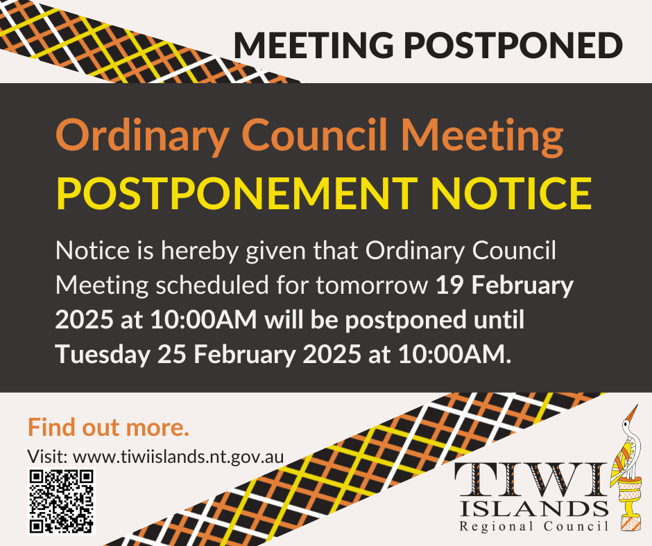 POSTPONEMENT NOTICE - Ordinary Council Meeting