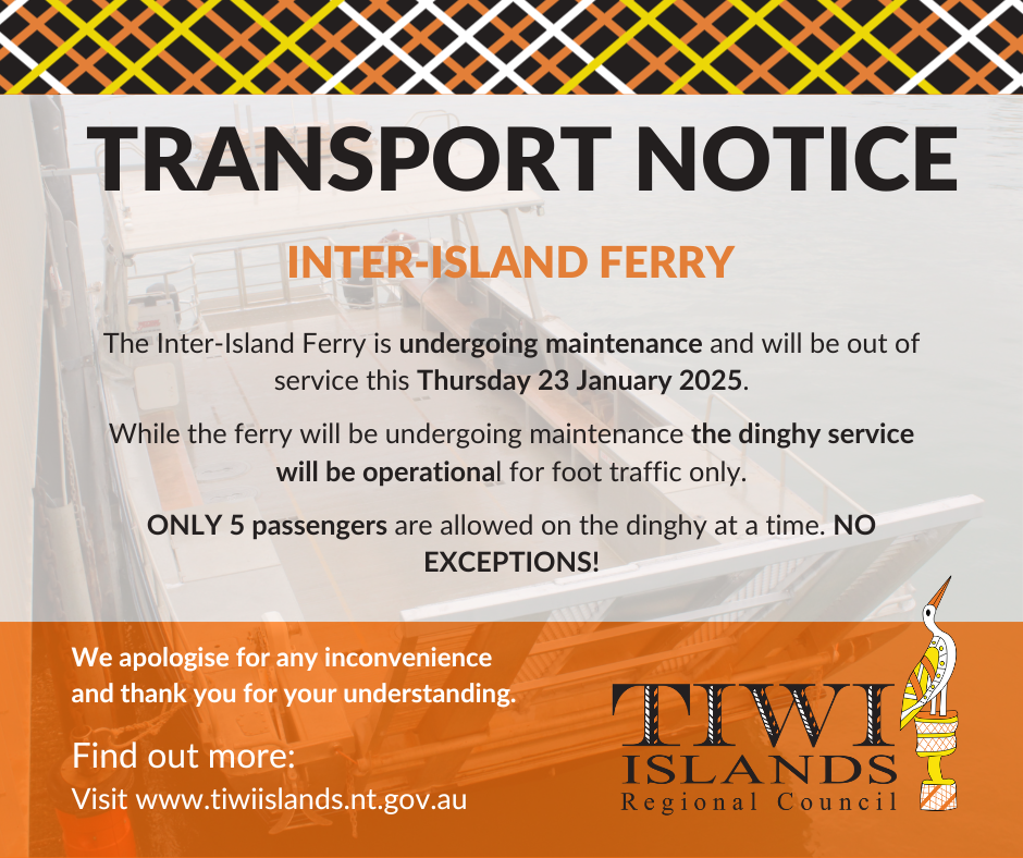 Inter-Island Ferry Maintenance Works - Thursday 23 January 2025