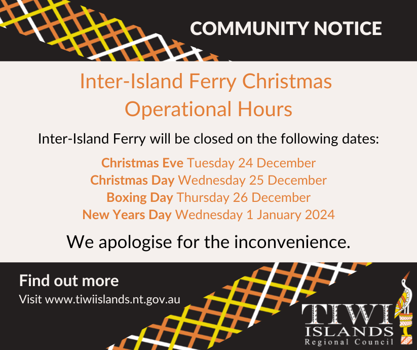 Inter-Island Ferry Holiday Operational Hours