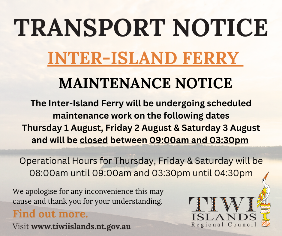 Scheduled Maintenance - Inter-Islands Ferry