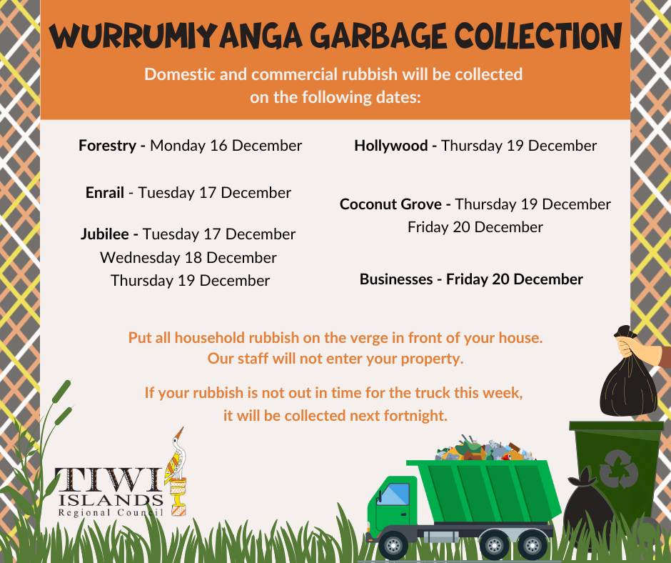 Wurrumiyanga Garbage Collection Dates